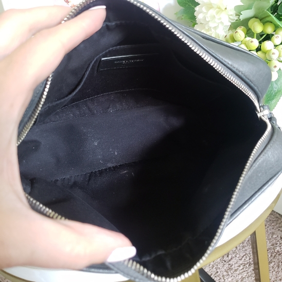 *SOLD*Authentic Pre-owned Saint Laurent Lambskin Monogram Small Lou Camera Bag - Picture 4 of 16